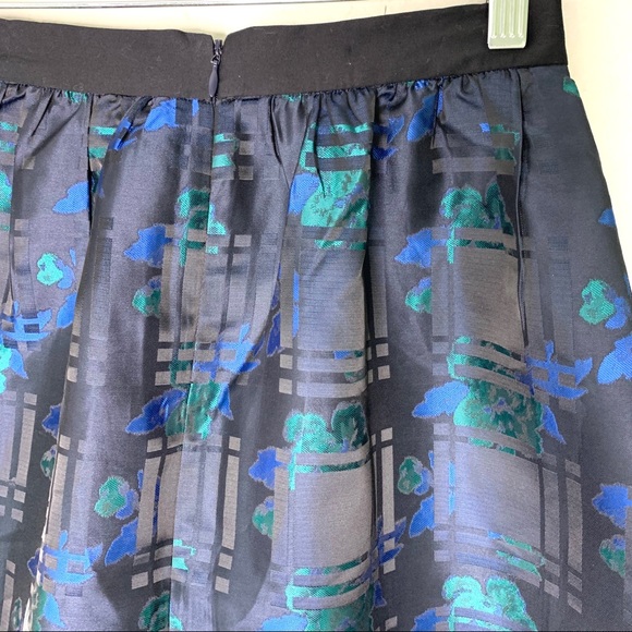J. Crew polyester black/blue mini skirt size 0p - Picture 4 of 5